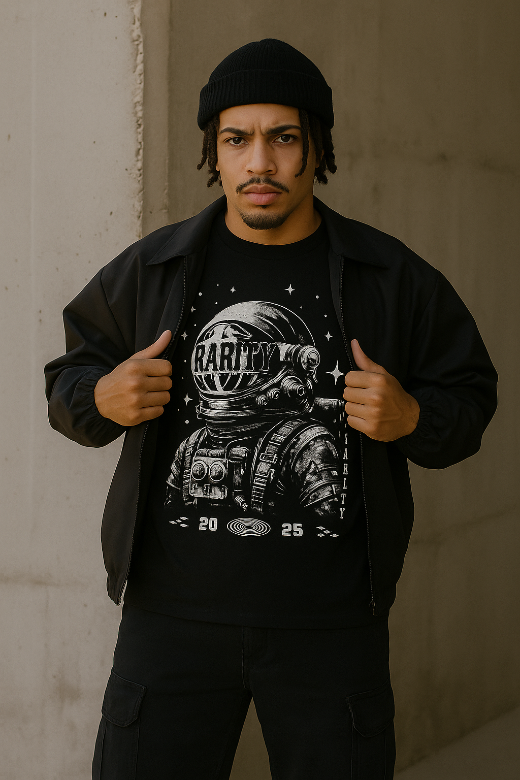 Oversized World Frarity Tee (Black)